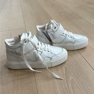 Zadig & Voltaire ZV1747 Flash Chunky Mid-Top sneaker in white leather